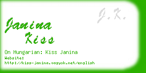 janina kiss business card